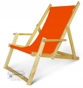 Deck chair with armrests