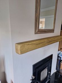 Wood Effect Mantel Beam