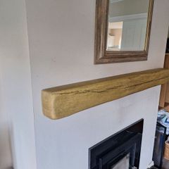 Wood Effect Mantel Beam
