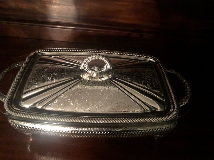 Beautiful silver serving dish