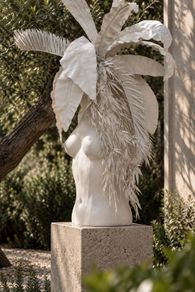 Large Modern White Art Sculpture Statement Home Decor