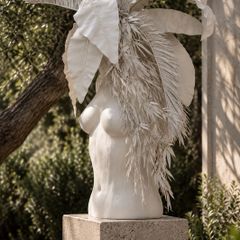 Large Modern White Art Sculpture Statement Home Decor