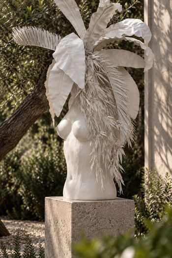 Large Modern White Art Sculpture Statement Home Decor