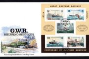 1989 Guernsey Centenary of Great Western Railway Steamer Miniature Sheet Commemorative Stamps Official First Day Cover (FDC)