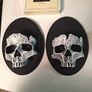Skull Wall Candle Holder Skull Candle Holder Gothic Decor Halloween Decorations Suitable for Halloween Candlelight Dinner, Dining Room, Living Room and Shop2pc Image 2