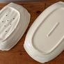 French Vintage Ceramic Majolica Asparagus Serving Set Image 4
