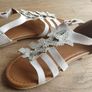 New Beautiful H&M Suede & Leather Butterfly Sandals UK 10 Image 3