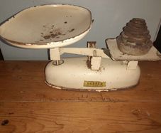 Vintage Kitchen Scales with Weights