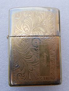 Vintage VENETIAN Engraved Zippo  Lighter Bradford