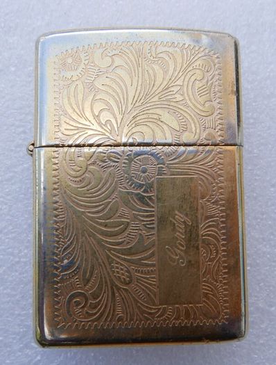 Vintage VENETIAN Engraved Zippo  Lighter Bradford
