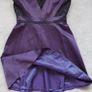 Karen Millen Purple Black Signature Elegant Lace Satin Pleat Skater Dress Image 9