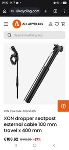 XON dropper seatpost for Bike