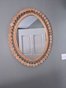 Oval Rattan Mirror