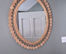Oval Rattan Mirror