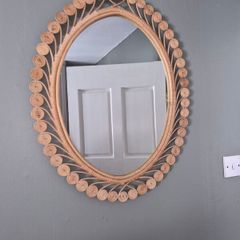 Oval Rattan Mirror