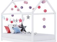 main image for ad Kids Bed Frame White Solid Pine Wood 80x160 cm