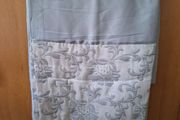 Lovely silky grey lined long curtains