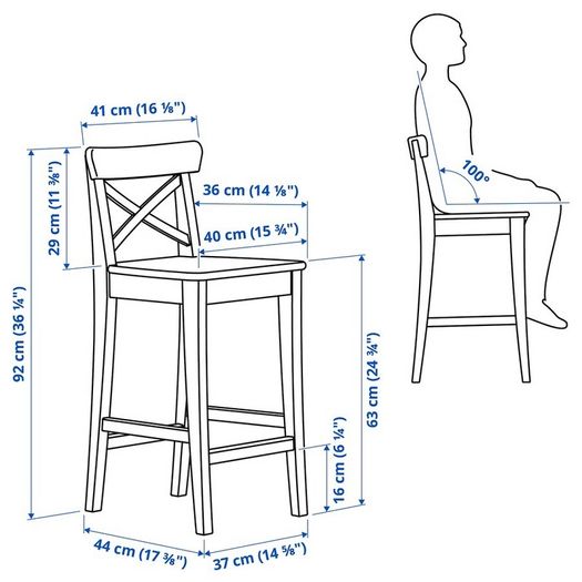 Ikea Rosentorp Barstool White