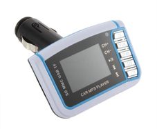 New Car FM MP3 Transmitter With Micro USB TF Slot Card Remote Control Cable #380