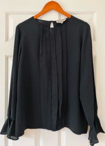 Size 14 Ladies Black Blouse by Paul Costelloe
