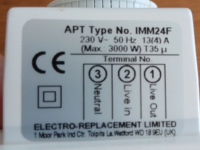 Apt timeswitch (previously used for central heating)