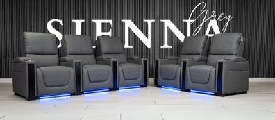 Sienna Electric Leather Recliner Sofa Set
