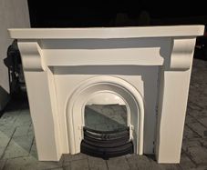 Wooden Fireplace &  Cast Iron Surround and