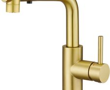 3 Function Sprayer Pull Out Kitchen Mixer Tap - 360 Swivel Single Handle Sink Tap for Bathroom or Kitchen - Gold