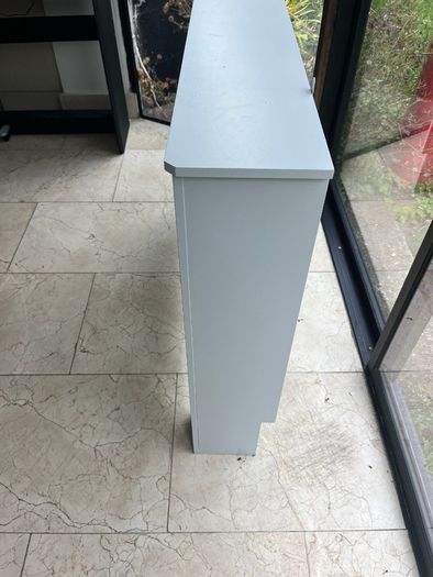 MDF radiator cover in light matte grey