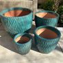 Set of 4 new ceramic glazed terracotta pots Image 8
