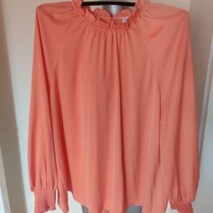 Brand new Gallery orange long sleeve blouse size UK18 EU46 Postage included