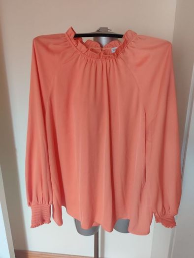Brand new Gallery orange long sleeve blouse size UK18 EU46 Postage included