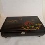 Vintage Large Hand Painted Lacquered Musical Jewelry Box Image 2