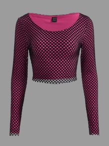 New fishnet Crop Tee