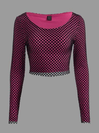 New fishnet Crop Tee