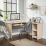 _L-shaped computer table, desk, corner desk with 2 shelves, 60 x 30 cm keyboard shelf, for the office and study, 140 x 120 x 75 cm, oak-colored Image 3