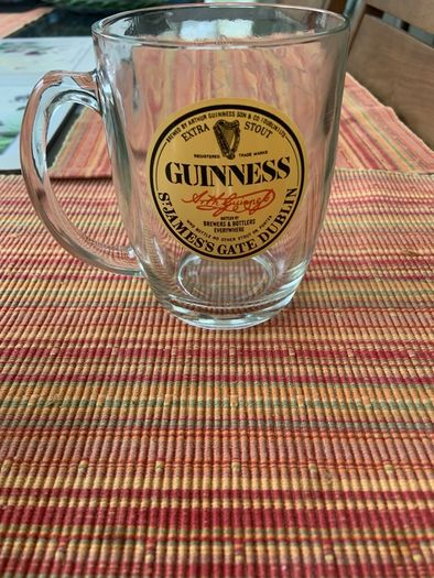 guinness beer clear heavy glass