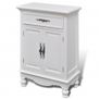 Wooden Cabinet with 2 Doors 1 Drawer White Image 9