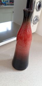 Stunning Louis Mulcahy Bottle Shaped Vase Dearg