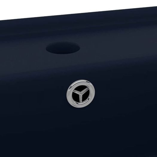 Luxury Basin Overflow Square Matt Dark Blue 41x41 cm Ceramic