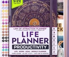 Law of Attraction Planner - 12 Month Undated Journal - New and unused A5 Size