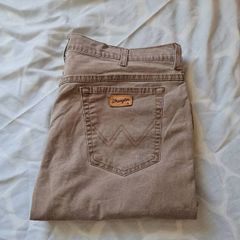 Wrangler texas stretch cotton jeans Size 38/32 zip fly Sand In good condition