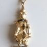 Vintage 9ct gold articulated clown pendant 6.24g Image 6