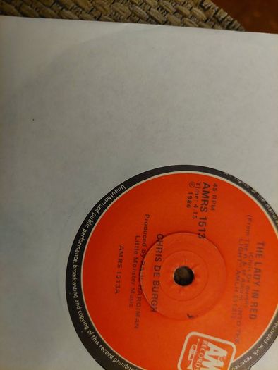 Chris de Burgh - two 7" singles - Lady in Red & Missing You - price for both