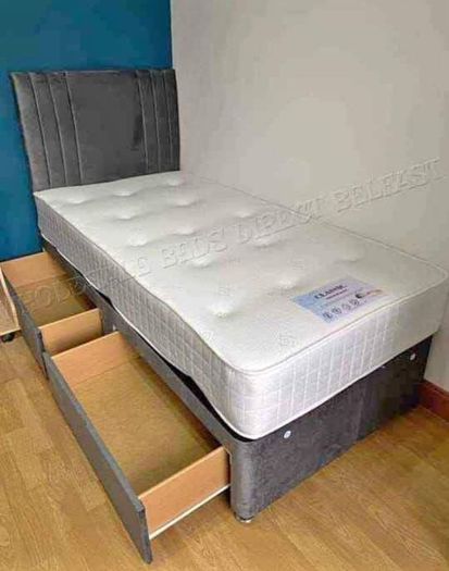 New Double, King And Superking Sizes Divan Beds Instock. Multiple Headboard Designs And Drawers Storage Available