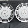 hubcaps wheel covers trims mercedes vintage chrome 14" Image 3