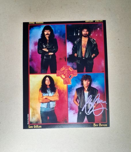 Black Sabbath signed photo by Bev Bevan