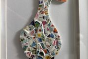 Handmade Framed Duck Pique Assiette Mosaic