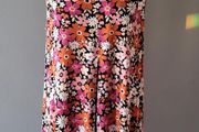 Yours pink &amp; orange floral sleeveless swing top, Size 20