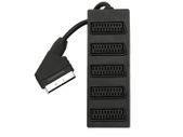 New 5 Way Port SCART Splitter AV Audio Video Euro Digital Adapter #1021